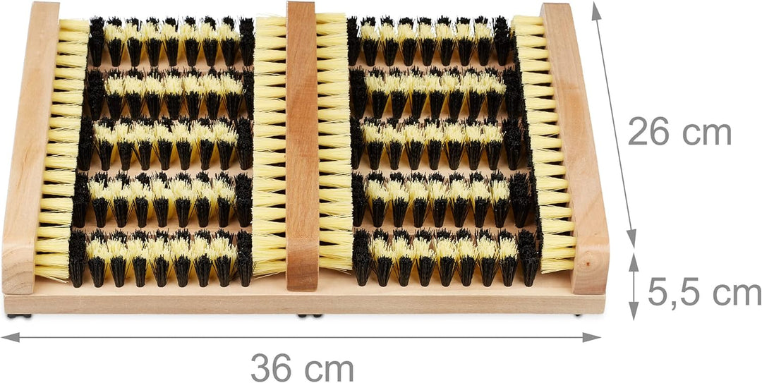 Relaxdays 4 x Outdoor Schuhabstreifer, Rutschfester Boden, kräftige, dichte Borsten, Fussabtreter Au