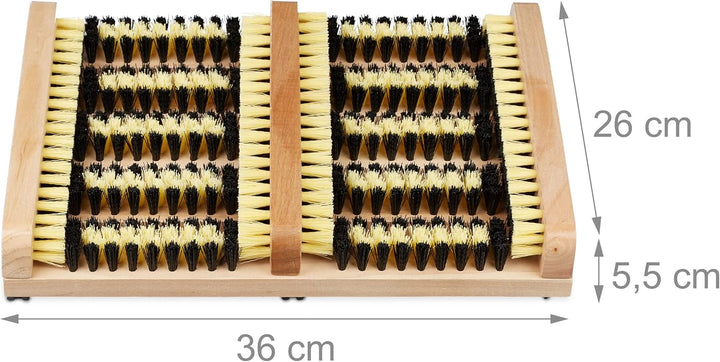 Relaxdays 4 x Outdoor Schuhabstreifer, Rutschfester Boden, kräftige, dichte Borsten, Fussabtreter Au