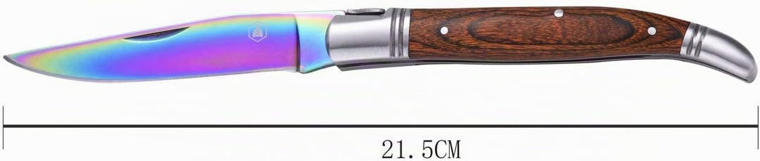 LAGUIOLE - Titan-Faltmesser mit braunem Pakka-Holzgriff - Titan, Pakka-Holz - Faltmesser für den täg