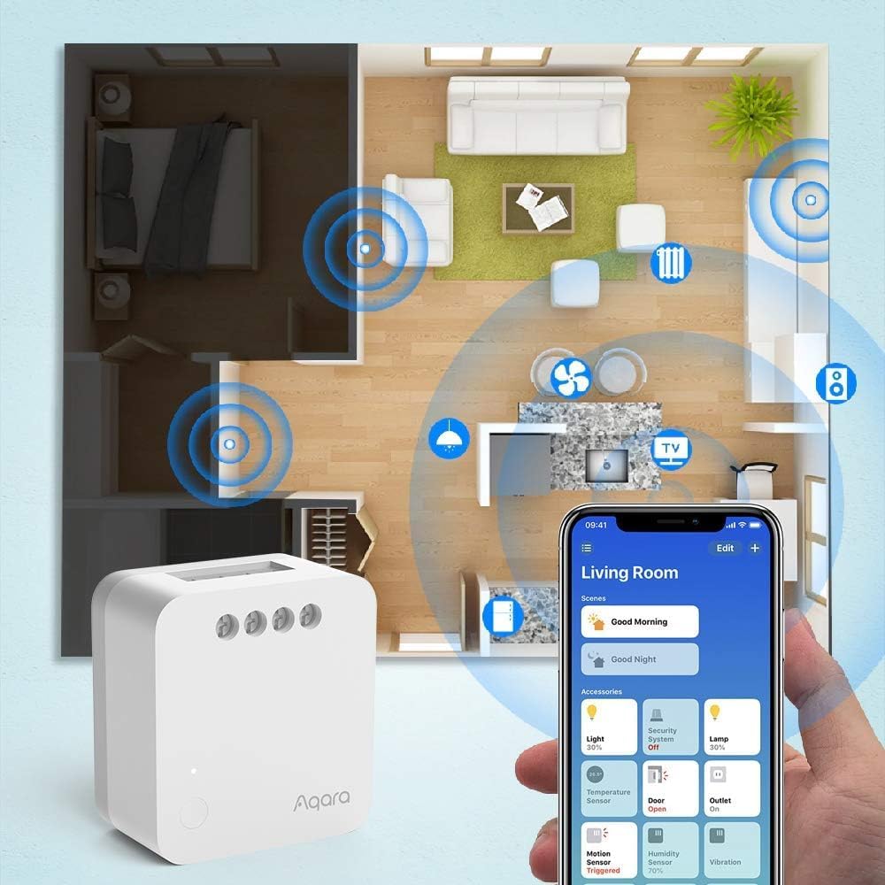 Aqara Einzelschalter-Modul T1 (ohne Neutralleiter) (HomeKit), Weiss