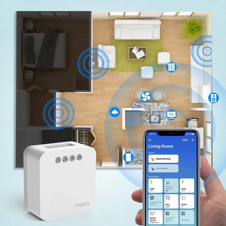 Aqara Einzelschalter-Modul T1 (ohne Neutralleiter) (HomeKit), Weiss