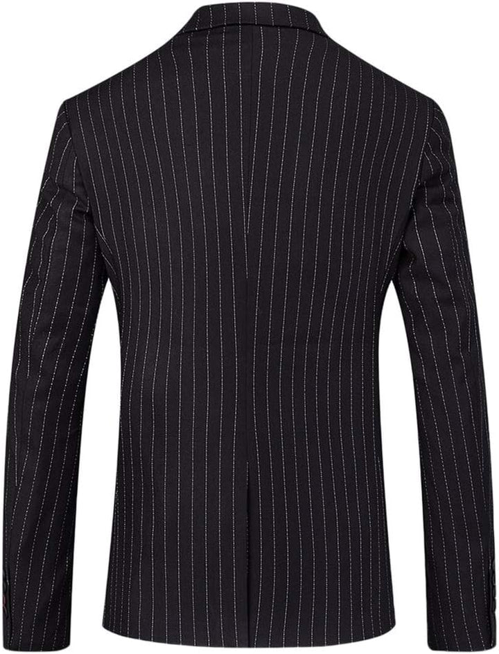 YOUTHUP Anzug Herren Slim Fit 3 Teilig Vertikale Streifen Anzüge Business Herrenanzug Sakko Weste Ho