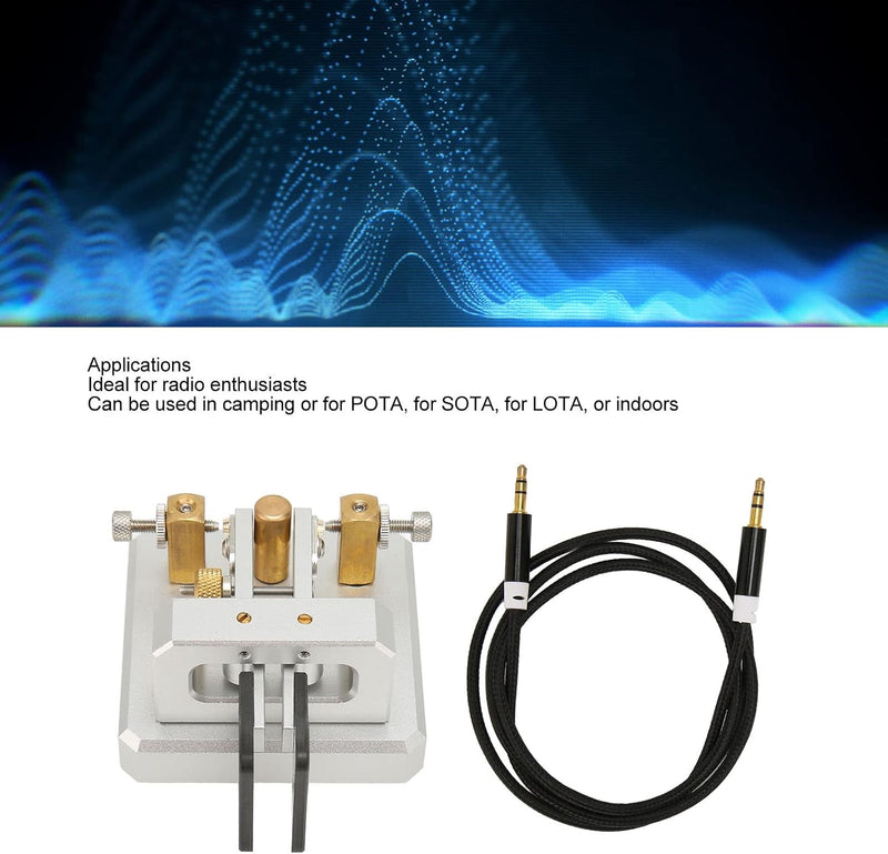 CW Key Automatischer Morse, Morsecode Keyer Shortwave Radio Morse Telegraph Key für Camping, POTA, S