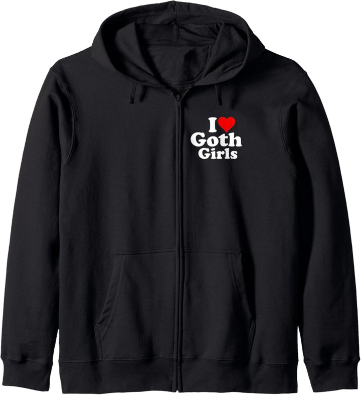 "I Love Heart Goth Girls" Kapuzenjacke