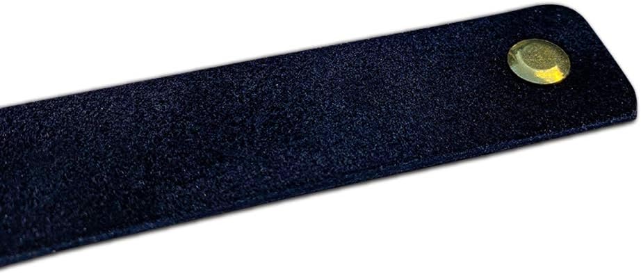 Brute Strength - Ledergriffe für Möbel - Wildleder - Schwarz - 6 Stück - 16,5 x 2,5 cm - Schrankgrif