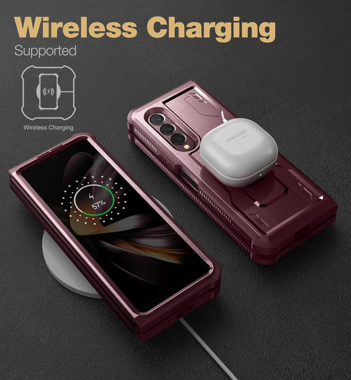 Dexnor für Samsung Galaxy Z Fold 4 5G Hülle, Full-Body Dual Layer Rugged Fall mit eingebautem Displa