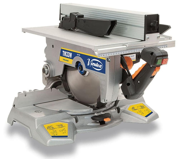 Tiltable mitre saw with upper table TM33W