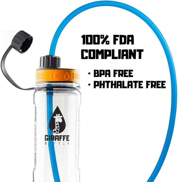 Giraffe Bottle Journey Trinksystem Klar Tritan Flasche 36 Zoll Reise Strohhalm mit rundem Rohr monti
