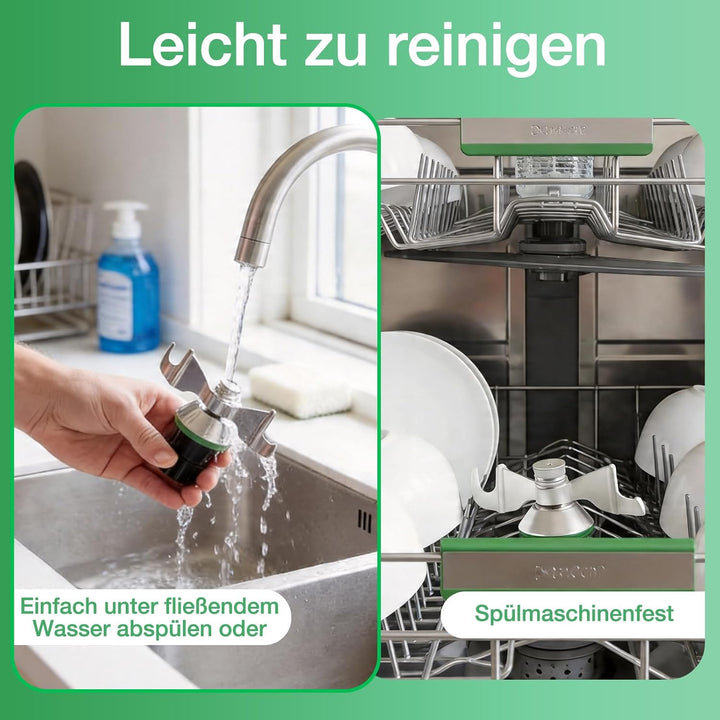 Edelstahl Teigmesser 304, Mixmesser Ersatz Zubehör Passend für Thermomix TM7/TM6/TM5, Antihaft Messe