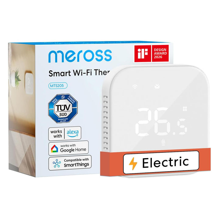 Meross Smart Elektrische Thermostat, WLAN Fussbodenheizung Raumthermostat, Heizen & Kühlen kompatibe