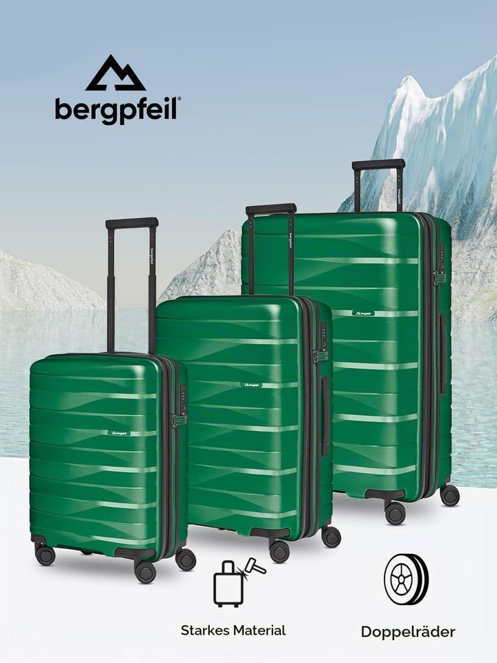 Koffer-Set 3-teilig |Hochwertiges Polypropylen-Material |mit Dehnfalte erweiterbares Koffer-Set Unis