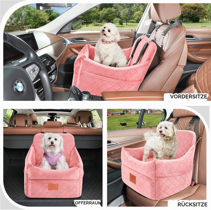 GL GLENSLAVE Hunde-Autositz für kleine/mittlere Hunde, Hundeautositz mit Dicker Polsterung unter 35