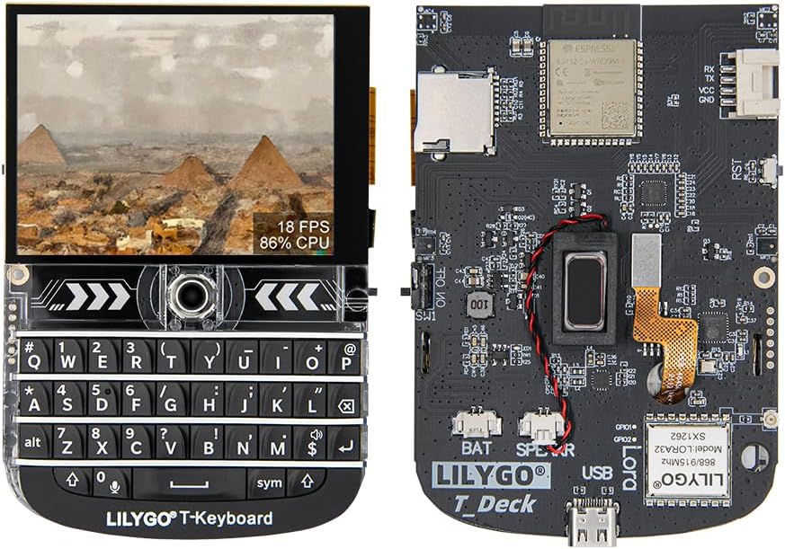 LILYGO T-Deck ESP32-S3 LoRa BLE WiFi TTGO Modul LoRaWAN Long Range Entwicklungsboard mit 2,8 Zoll LC