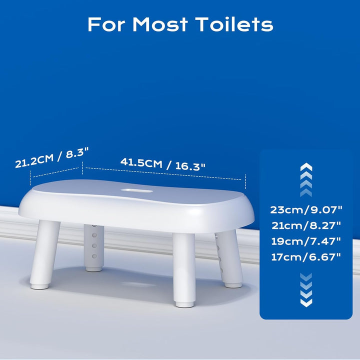 Verstellbarer Toilettenhocker Erwachsene, Badhocker, 4 Höhen Von 17-23 cm Klohocker Für Schwangere/‌
