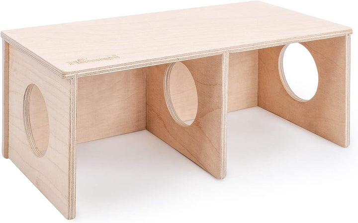 Niteangel Hamster Secret Peep Schuppen 2-Kammer Versteck & Tunnel Erkundungs-Spielzeug, Small - for