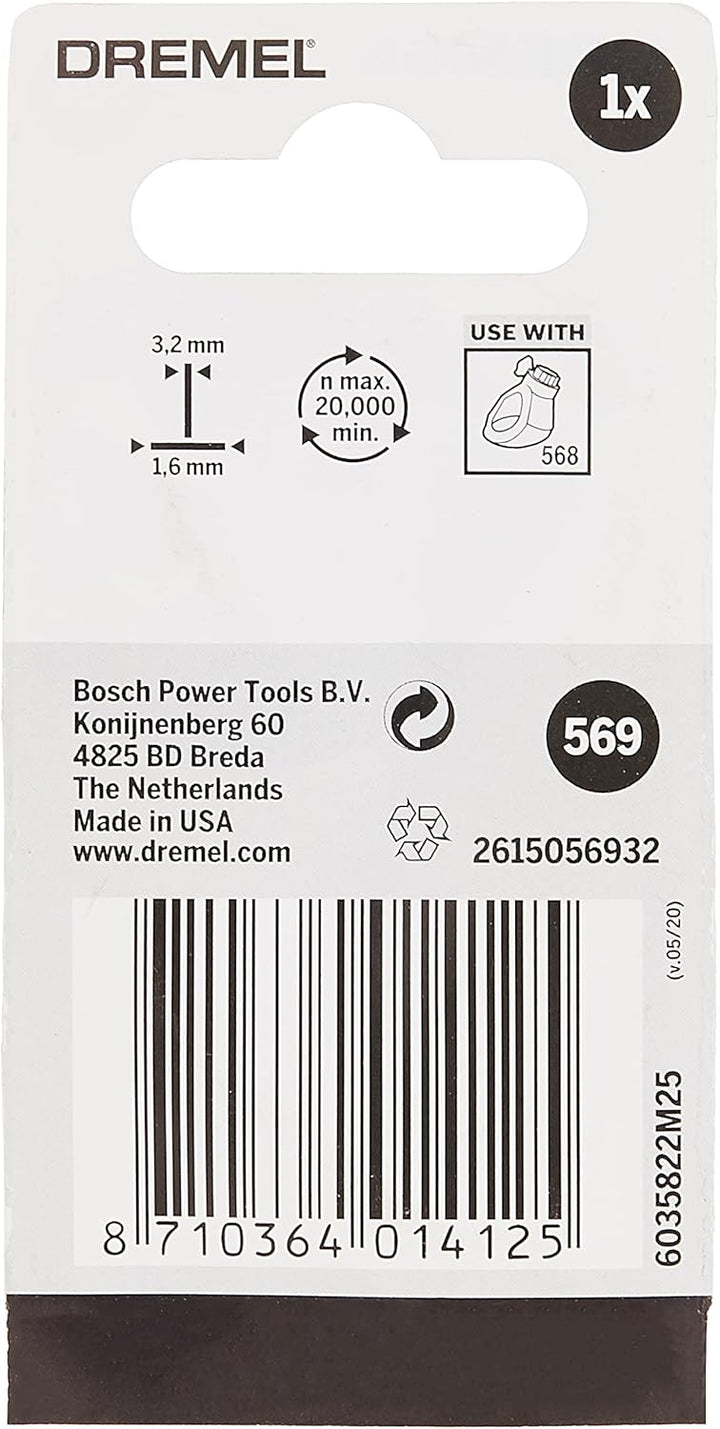 Dremel 569 Fugenfräsmesser, Zubehörsatz für Multifunktionswerkzeug mit 1 Fugenkratzer zum Reinigen u