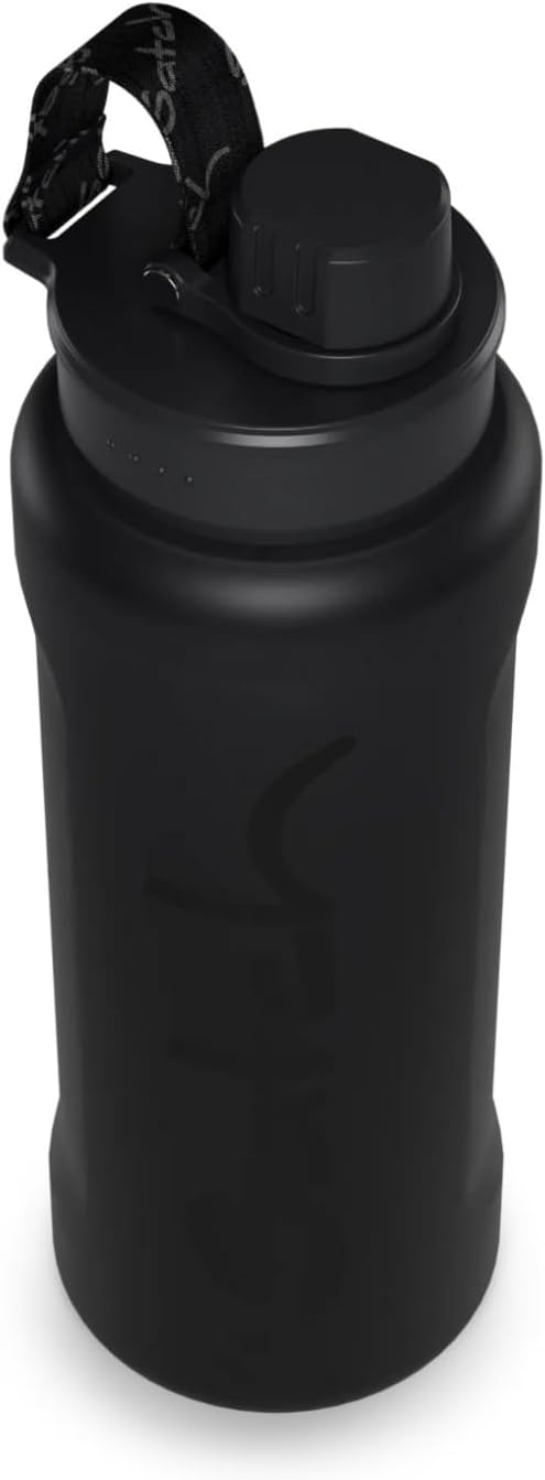Satch XL Trinkflasche Schwarz | Auslaufsicher, spülmaschinengeeignet und widerstandsfähig mit 1000 m