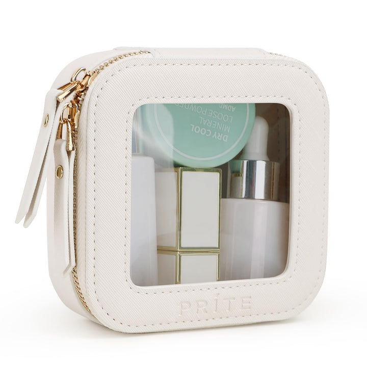 Prite Kleine Transparent Kosmetiktasche Mini Make Up Tasche Damen Reise wasserdichte Kulturbeutel Au