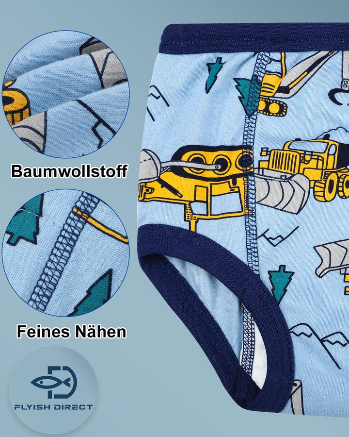 FLYISH DIRECT Töpfchen Trainingshose, Packung mit 10 Töpfchentraining Unterwäsche, 2-9 Jahre Töpfche