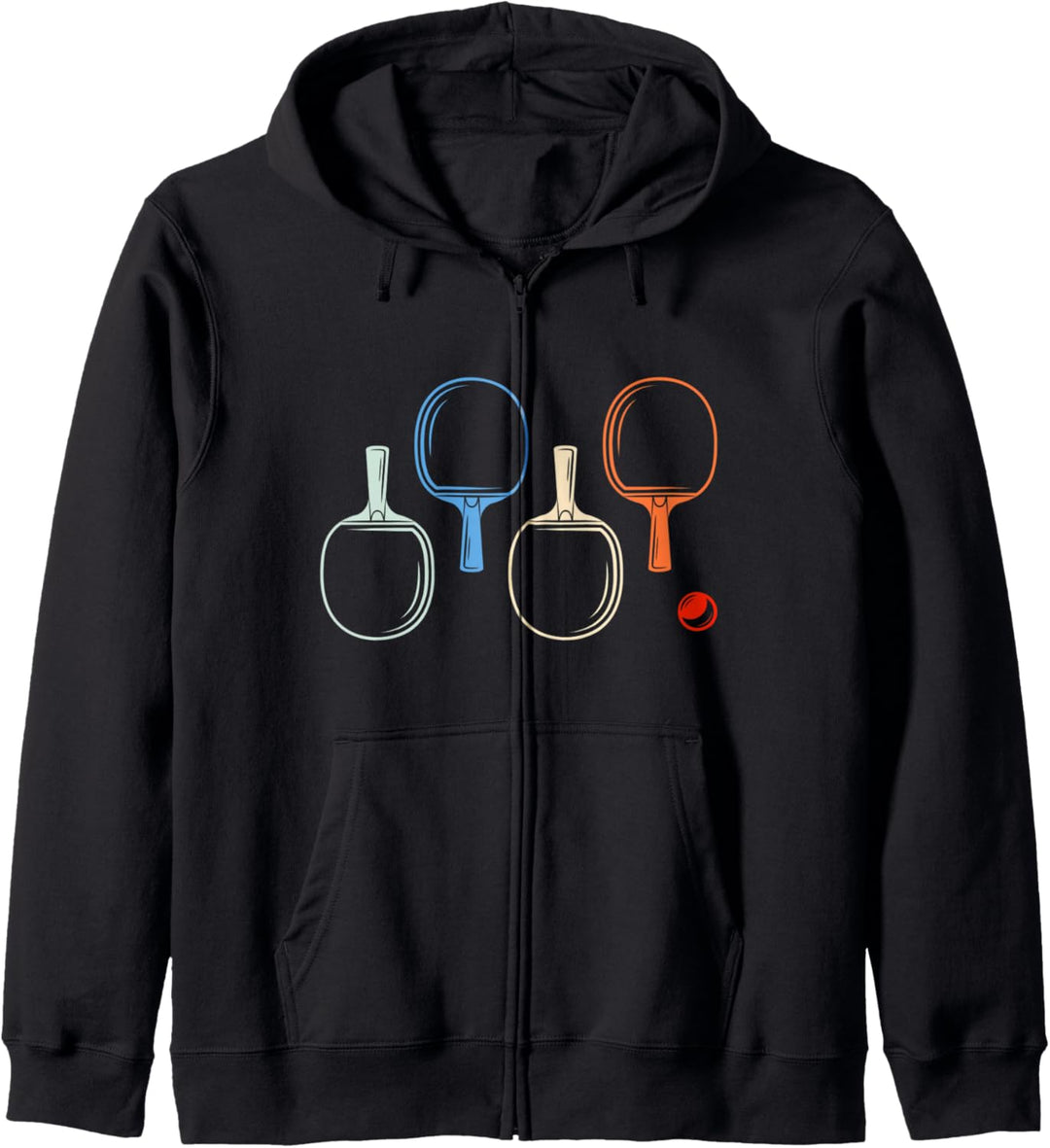 Retro Tischtennis und Ping Pong Spieler Kapuzenjacke