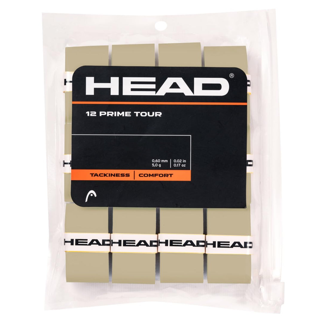 HEAD Unisex-Adult 12 Prime Tour Tennis Griffband Einheitsgrösse Grau, Einheitsgrösse Grau