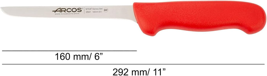 Arcos Ausbeinmesser mit Nitrum Edelstahlklinge 160 mm - Professionelles Fleischermesser zum Schneide