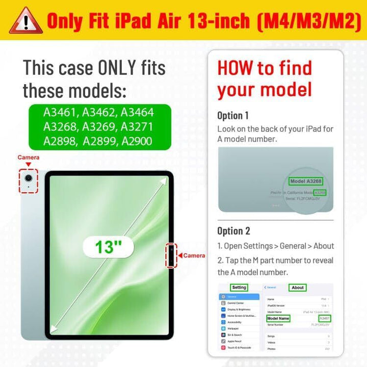 FINTIE Hülle mit Tastatur für iPad Air 13 Zoll M4/M3/M2 (2026/2025/2024), Soft TPU Rückseite Gehäuse