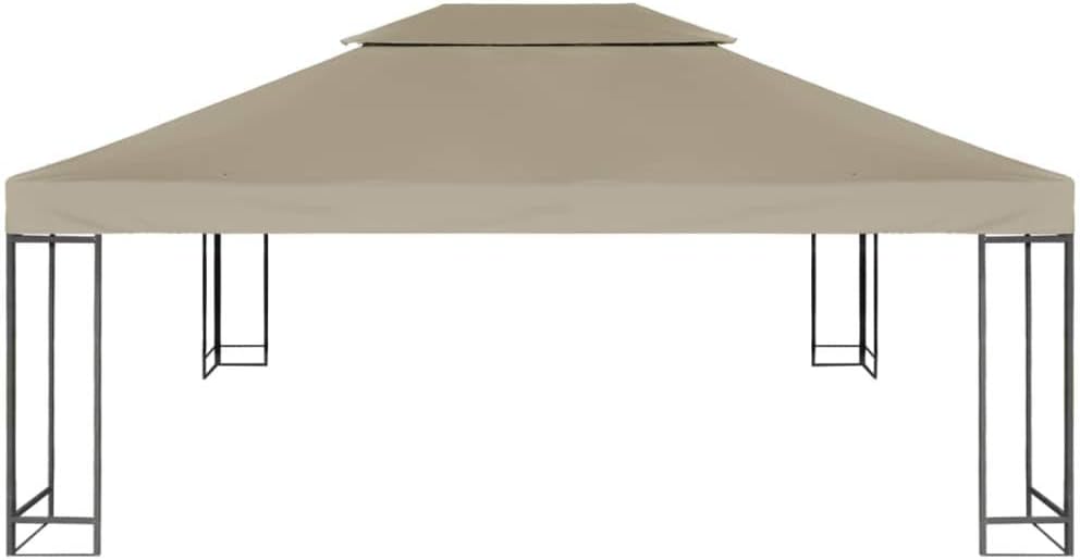 yorten 2-Stufiges Pavillondach Ersatzdach Pavillon Dach mit PVC-Beschichtung Wasserdicht 310 g/m² 4