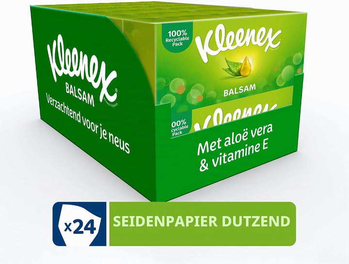 Kleenex Balsam Taschentücher - 1536 Taschentücher - 24 Stück - Vorteilspack