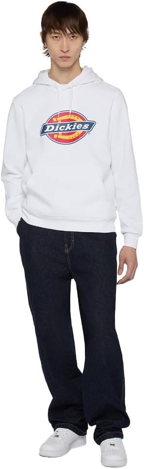 Dickies Herren Icon Logo Hoodie Hooded Sweatshirt S Weiss, S Weiss