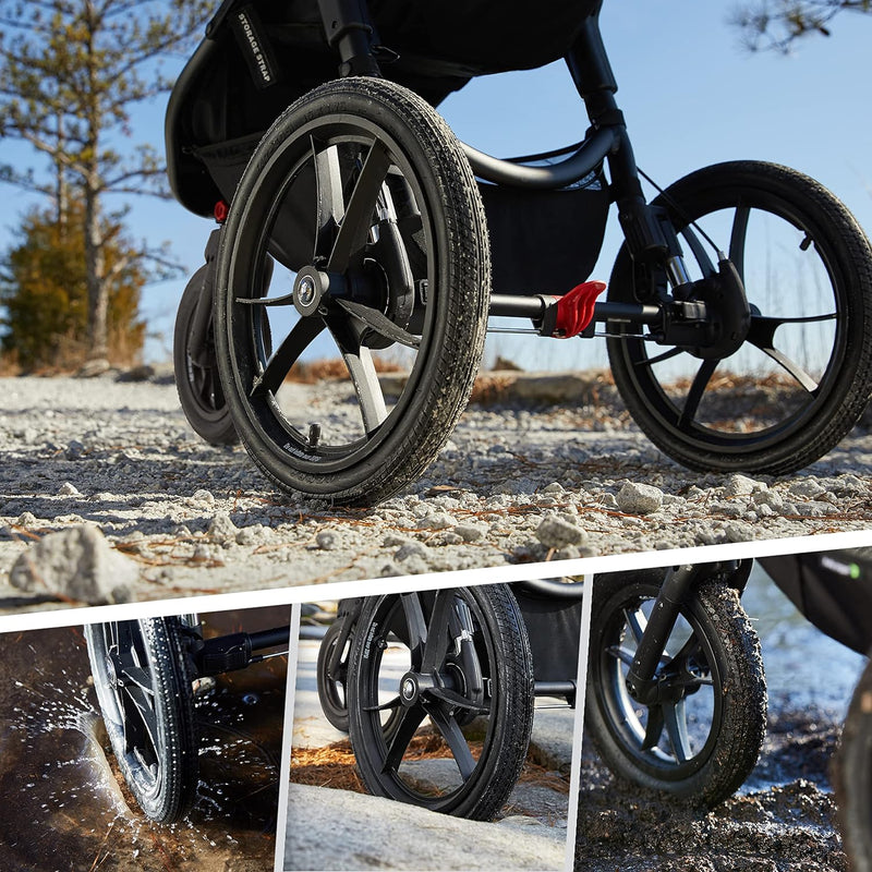 Baby Jogger Summit X3 Kinderwagen zum Joggen | zusammenklappbarer 3-Rad-Sportkinderwagen mit Handbre