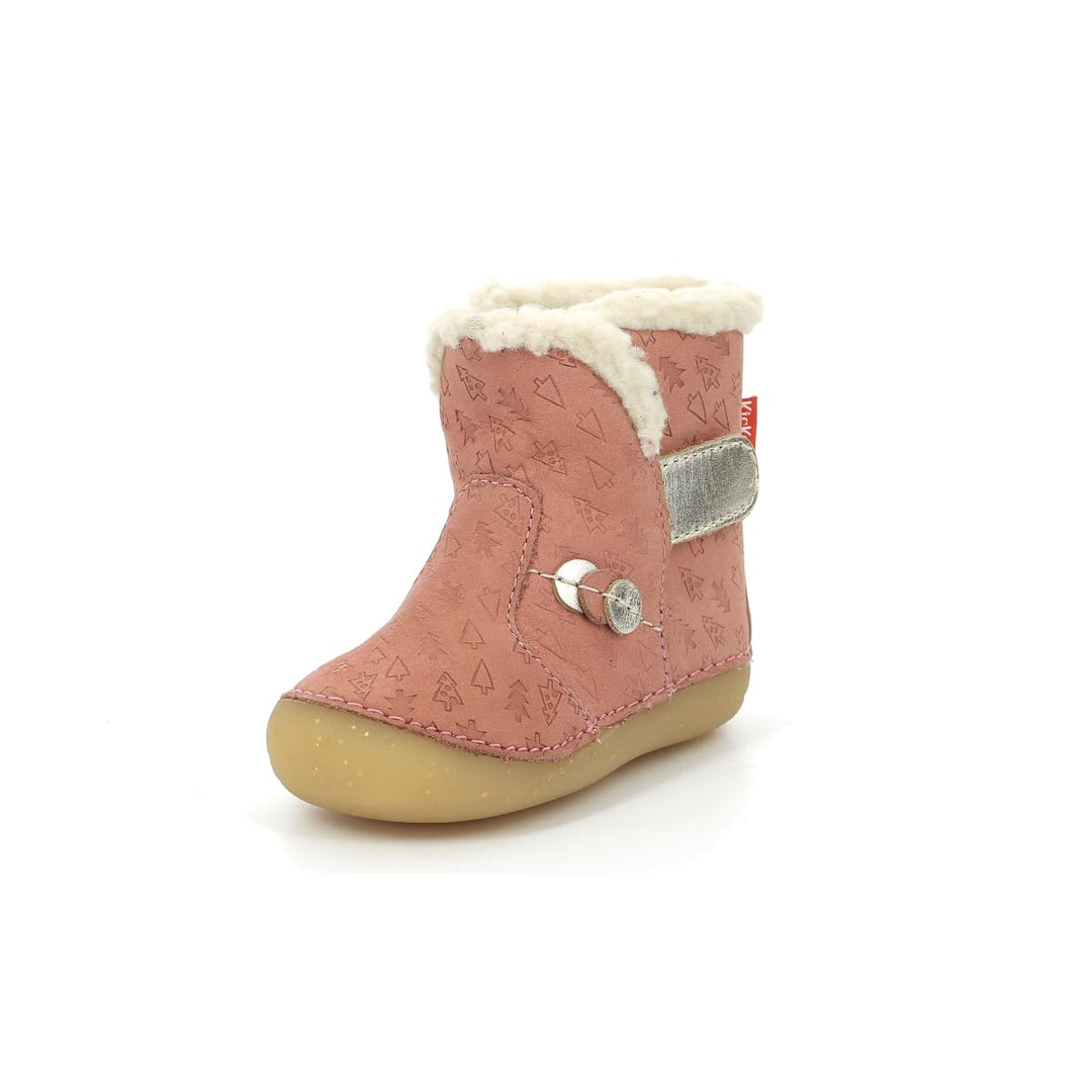 Kickers Mädchen So WindyStiefelette 18 EU Roségold Fantasie, 18 EU Roségold Fantasie