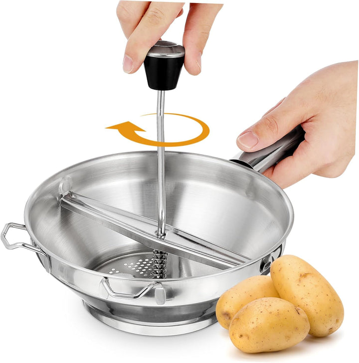 BESTonZON 1 Stück Edelstahlstampfer Rebe Tomaten Professioneller Mixer Orangenpresse Kartoffelpresse