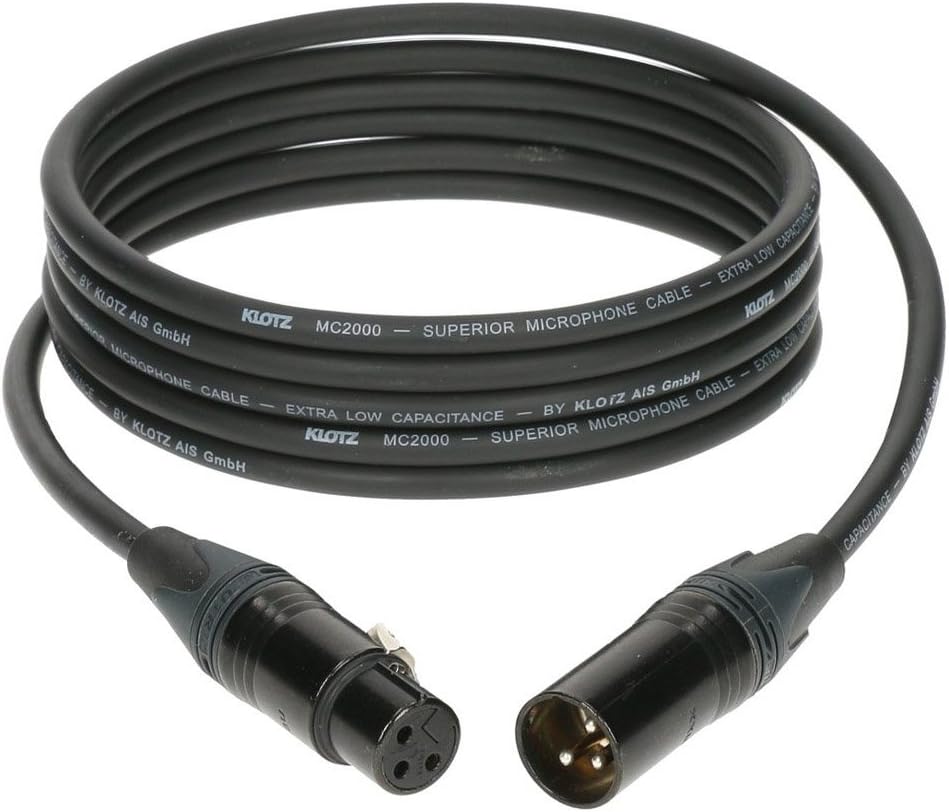 Klotz M2 XLR female / XLR male Neutrik 10 m schwarz, 10 m