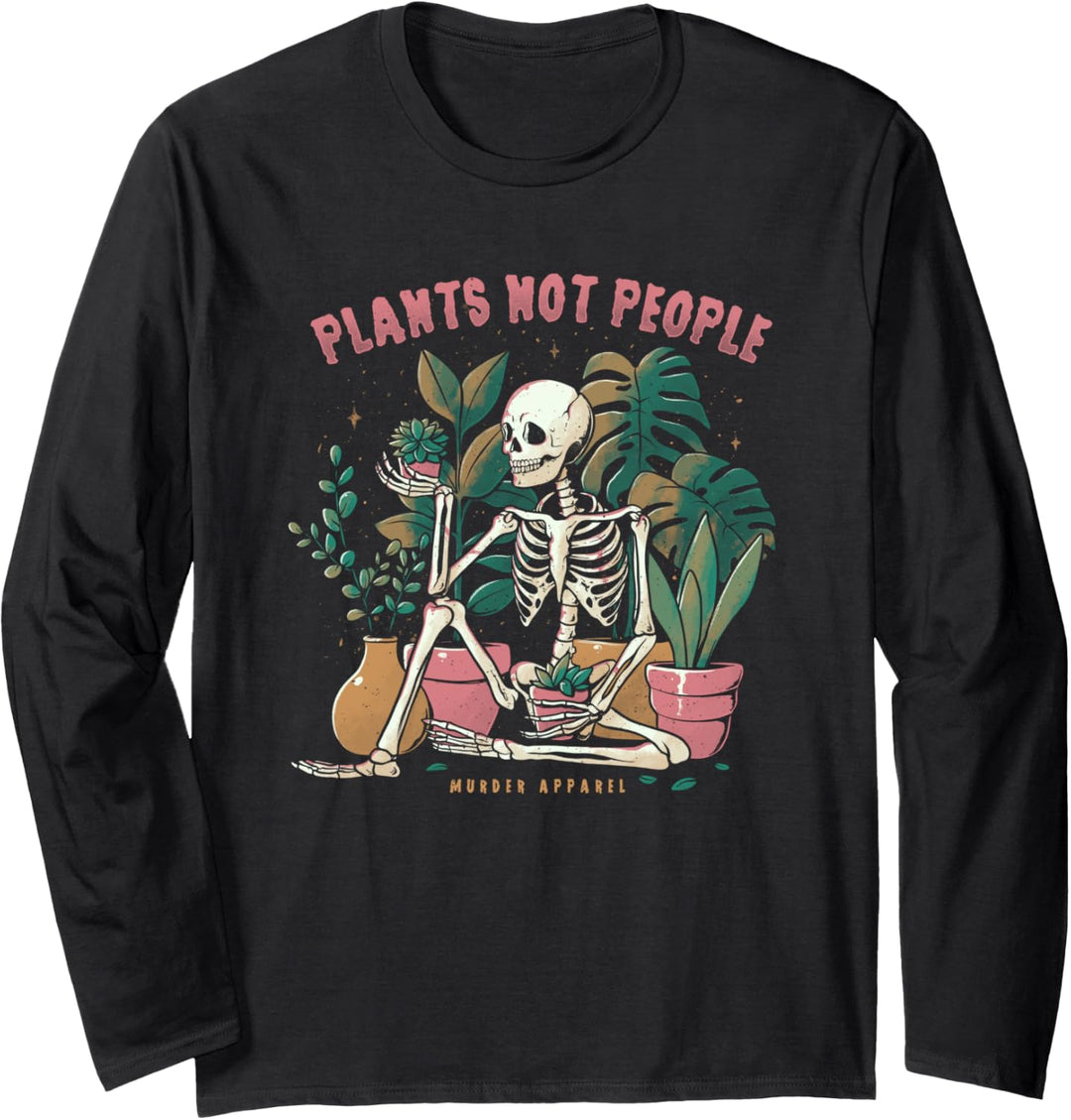 Plants Not People Skelett Langarmshirt