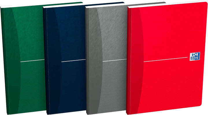 Oxford broschiertes Buch A5, kariert, 192 Seiten, 4 Farben, 5 Stück A5, kariert Broschiertes Buch, A