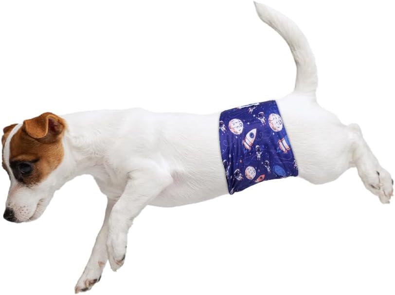 MICOOYO Wiederverwendbare Hundewindeln für Männer, 3er-Pack, waschbare Bauchbänder für Hunde, super