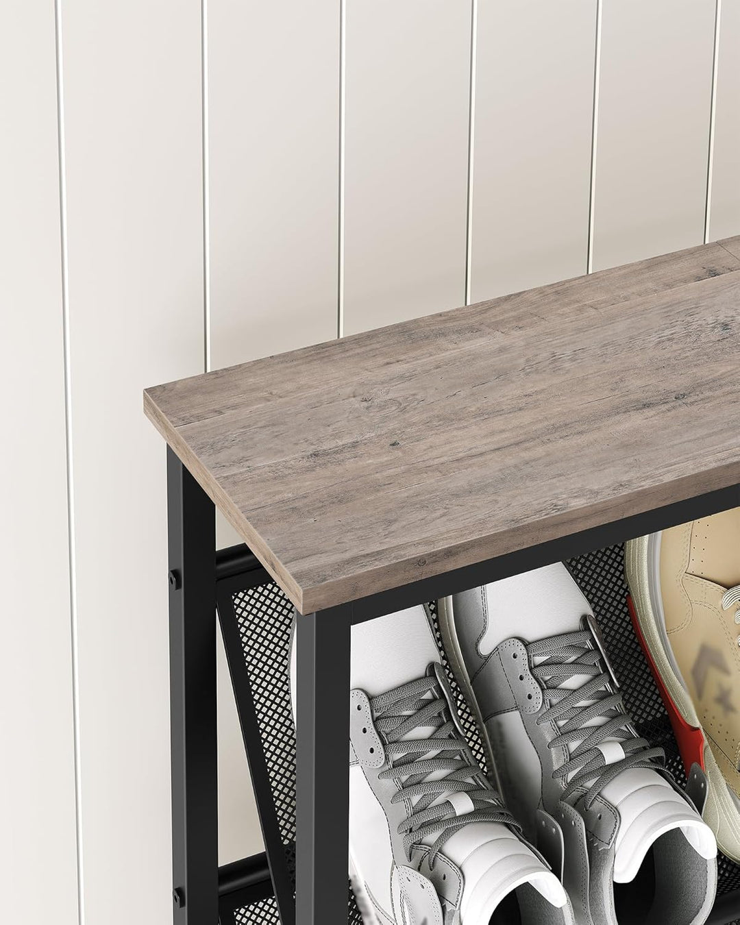 Schuhregal, 4-stufige Schuhablage, Schuhschrank schmal, Schuhständer, Schuhaufbewahrung, Schuh-Organ