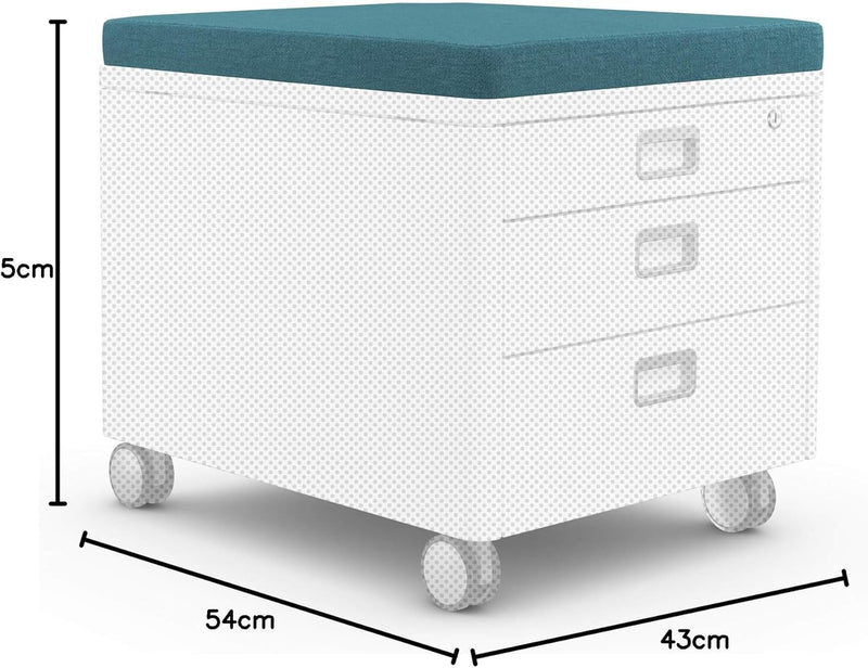 moll Pad, Sitzkissen für die Rollcontainer moll Pro und moll Cubic, abnehmbar und leicht zu reinigen