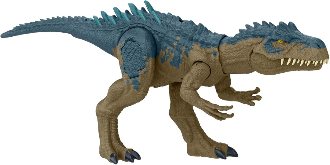 Mattel Jurassic World Kampfaction Allosaurus - Stampfattacke und Lebensechte Bewegungen und wilder A