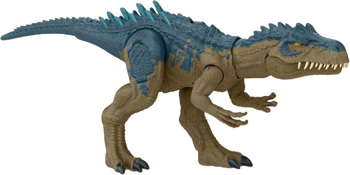 Mattel Jurassic World Kampfaction Allosaurus - Stampfattacke und Lebensechte Bewegungen und wilder A