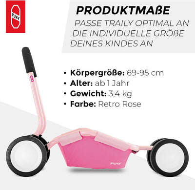 Puky TRAILY | 3-in-1 Vielseitiges Spielerlebnis | Lauflernwagen für Sicherheit & Entwicklung | Für I