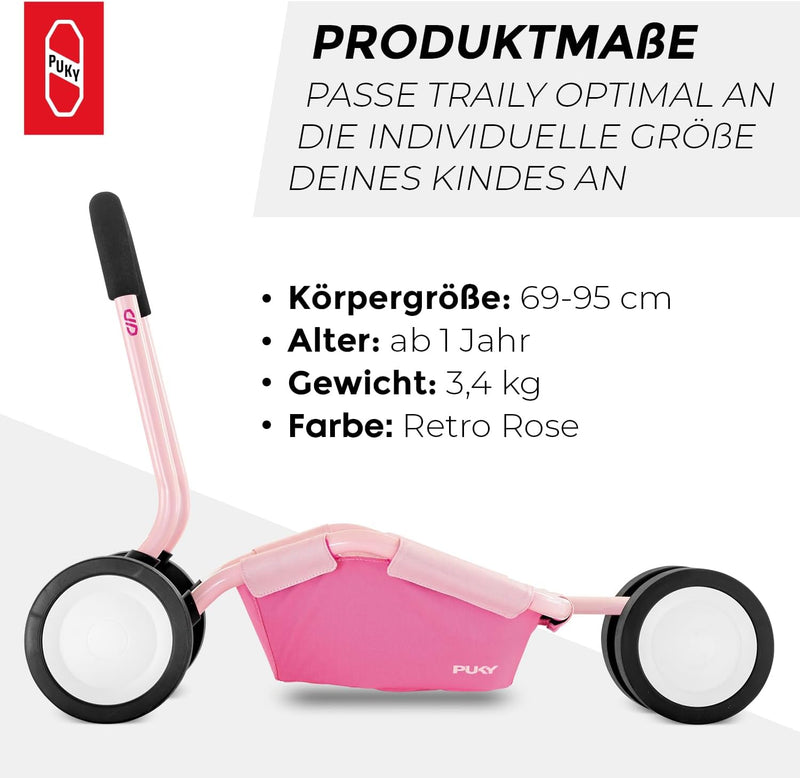 Puky TRAILY | 3-in-1 Vielseitiges Spielerlebnis | Lauflernwagen für Sicherheit & Entwicklung | Für I