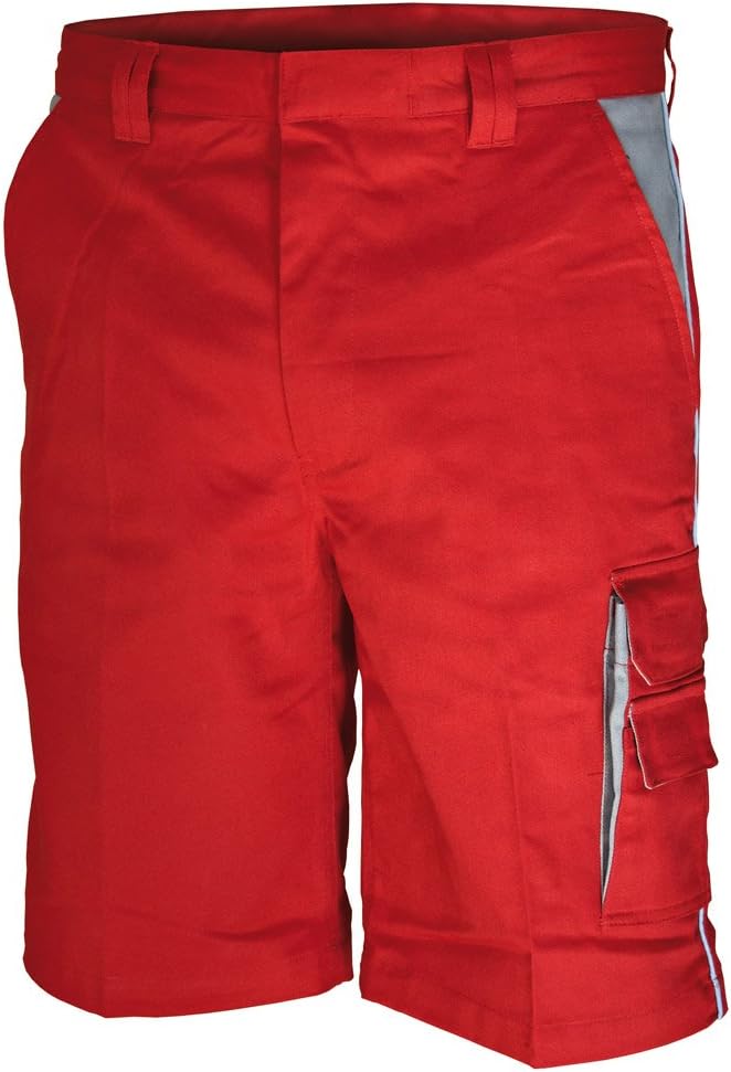 Carson Contrast Arbeitsshorts, 1 Stück, 58, Rot/Grau , CC709S.RTG 58 Rot/Grau, 58 Rot/Grau