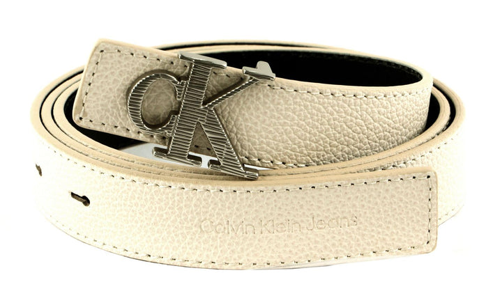 Calvin Klein CKJ Monogram Mono Hardware Belt 25MM W85 Tuscan Beige