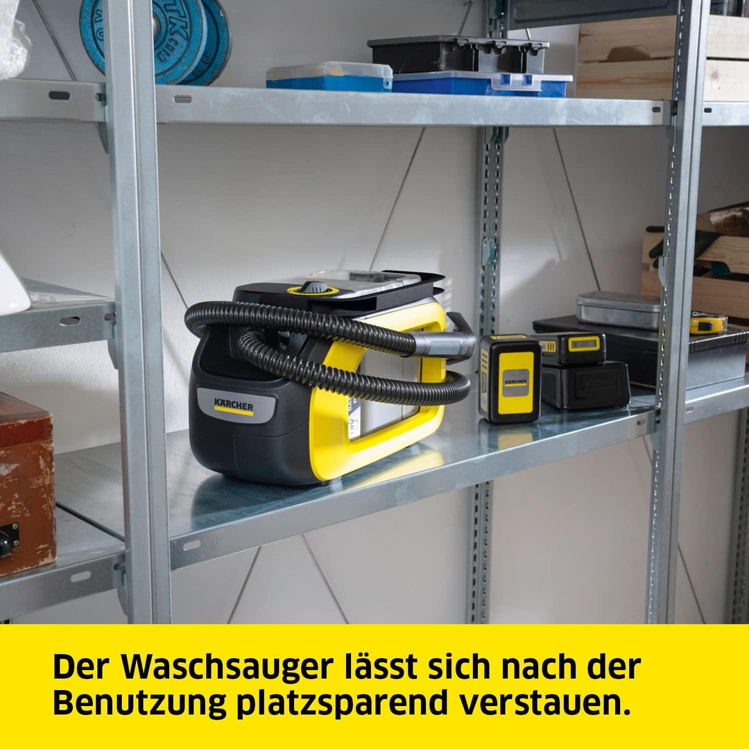 Kärcher SE 3-18 Compact Akku-Waschsauger (Integrierter Sprühschlauch, extra Wasch- und Fugendüse zur