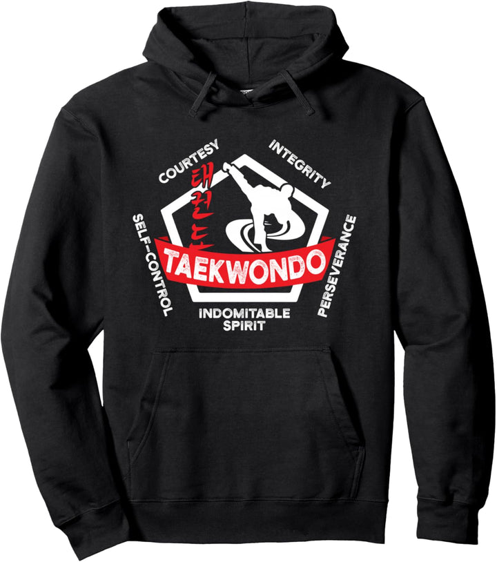Taekwondo 5 Tenets Martial Arts ATA ITF Tae Kwon Do Gift Pullover Hoodie
