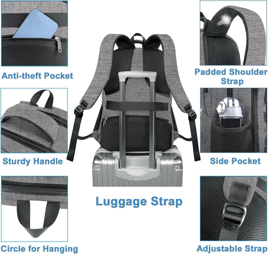 MATEIN Laptop Rucksack mit Kühlfach, Lunch Rucksack Reiserucksack Herren mit USB Ladeanschluss, Anti
