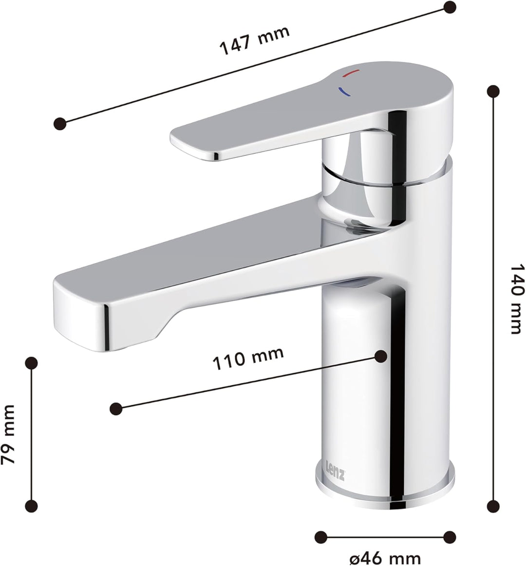 Lenz MOLA Waschtischarmatur chrom 46010802, Chrom