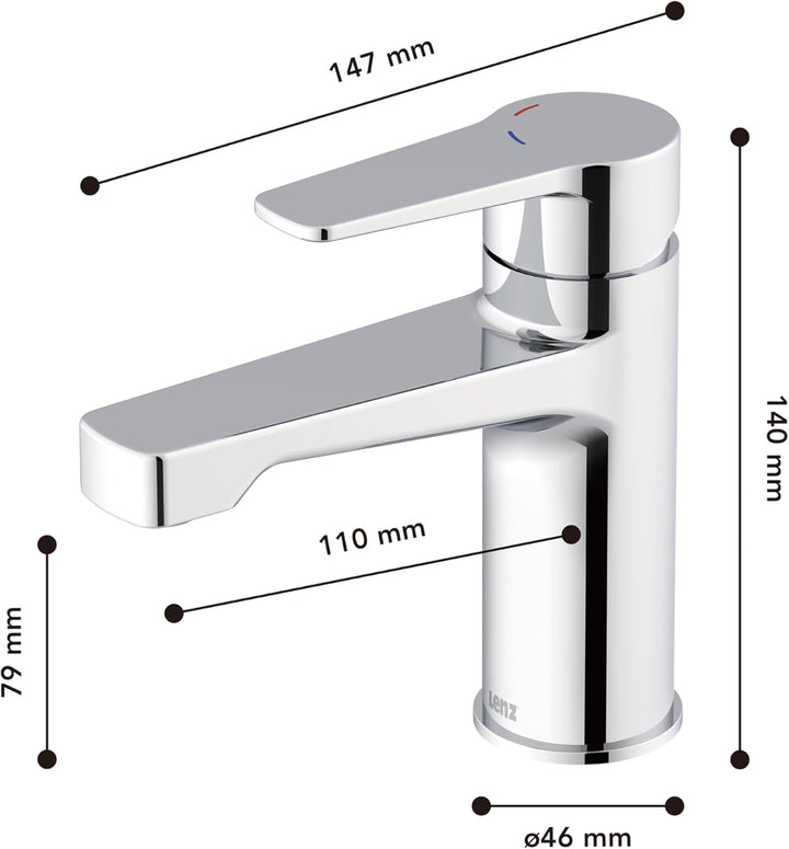 Lenz MOLA Waschtischarmatur chrom 46010802, Chrom